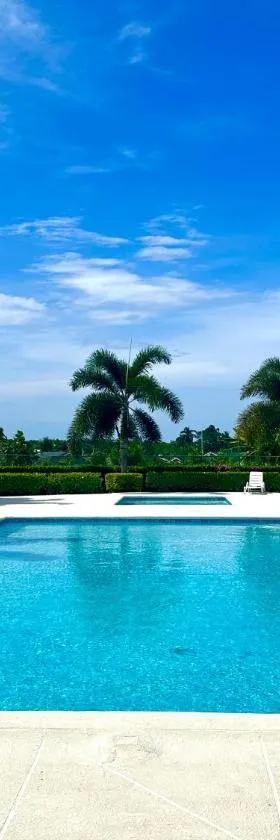 Dell's Exotic Haven, 2 bedrooms, 2 baths, pool, gym，位于曼米湾的酒店