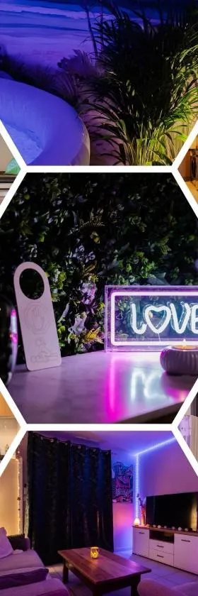 Epicur Forest - Love room romantique avec jacuzzi privé，位于Brax的酒店