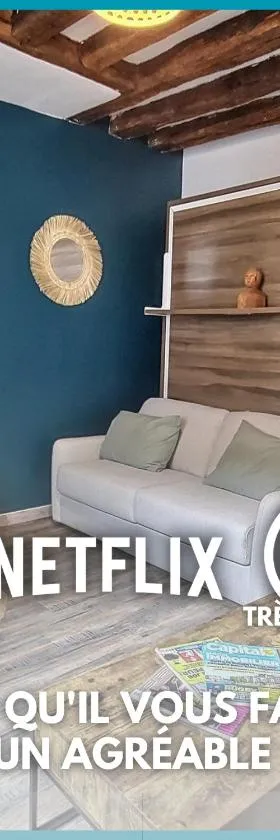 Studio Colonial Checkpoint 2 étoiles Mennecy Netflix Fibre，位于Mennecy的酒店