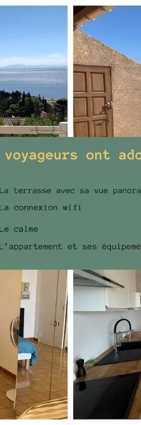 Appartement avec vue panoramique-Leucate Falaise，位于勒卡特海滩的酒店