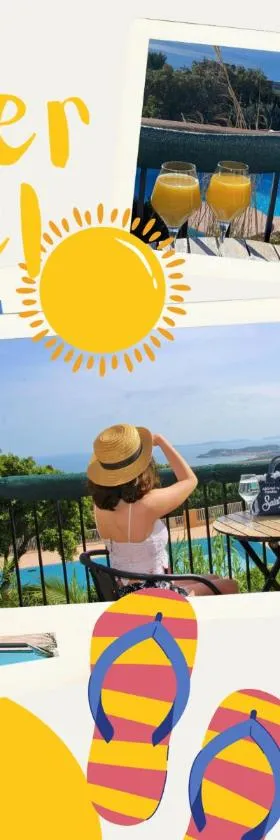 STUDIO POOL HOUSE MDT 2 ETOILES VUE MER PANORAMIQUE AMAZING SEA VIEW WIFI LINGE LINEN INCLUT AIRCONDITIOn，位于拉克鲁瓦瓦尔梅的酒店