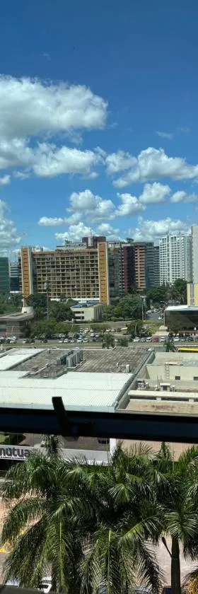 M&V Flats - Prédio Let's Idea- 1 km Mané Garrincha - 500m Esplanada dos Ministérios - Ar condicionado - Cama queen size - Piscina - Academia，位于巴西利亚的酒店
