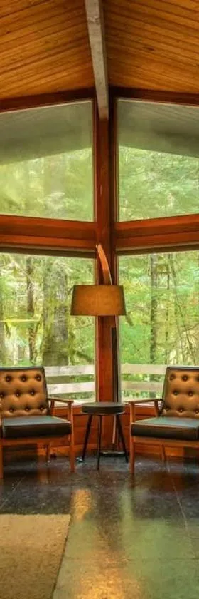 Mid-century Cabin Hideaway - Hot Tub & Fire Pit，位于Rhododendron的酒店