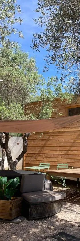 La Tiny House des Oliviers et son jacuzzi，位于穆里耶的酒店