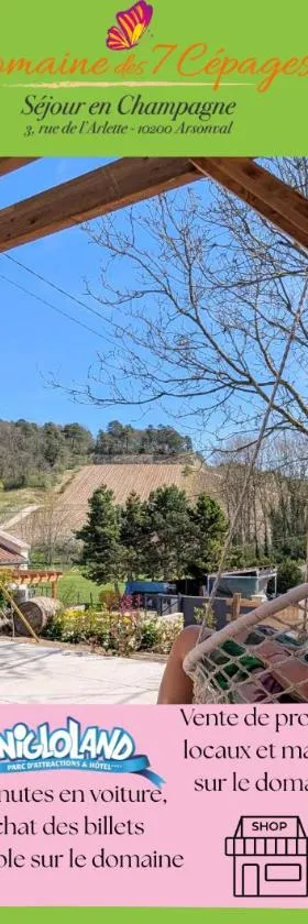 Domaine des 7 cépages，位于Arsonval的酒店