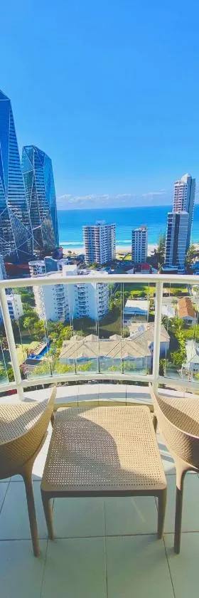 Ocean View Studio Apartment Surfers Paradise - Free Parking，位于黄金海岸的酒店