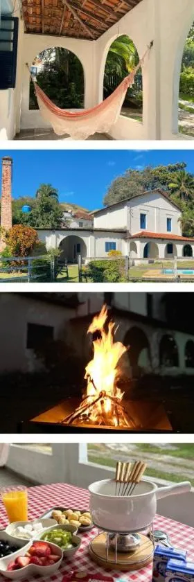 Casarão Miguel Pereira - Refúgio na Natureza com Lareira Externa, Piscina, Fondue e Amplo Jardim - 12 Min do Parque Terra dos Dinos，位于米格尔-佩雷拉的酒店