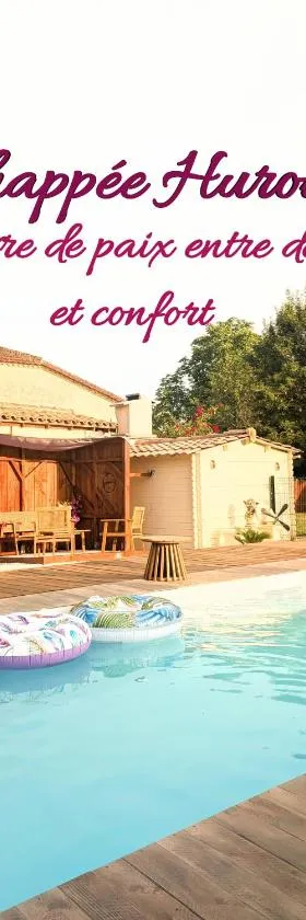L'échappée Huroise, piscine et spa privatifs，位于Hure的酒店