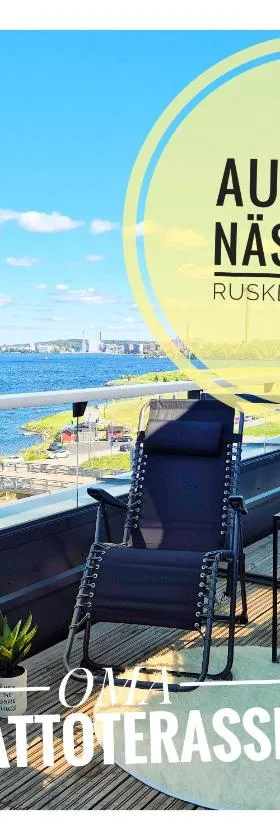 TAMPERE PENTHOUSE-tasokas moderni kaupunki huoneisto huipulla -ISO JACUZZI omalla KATTOTERASSILLA - AURINKOTUOLIT ja Aurinko odottaa Sinua - huikea maisema- - 10 HLÖ - free parking，位于坦佩雷的酒店