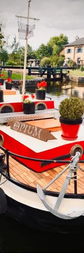Très jolie péniche à louer，位于Hédé的酒店
