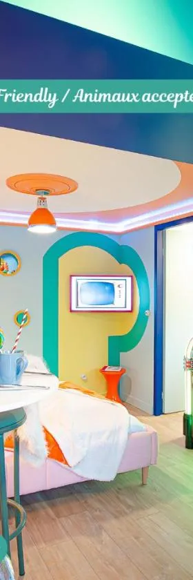 Retro Candy Lounge, avec terrasse et parking，位于Ban-Saint-Martin的酒店