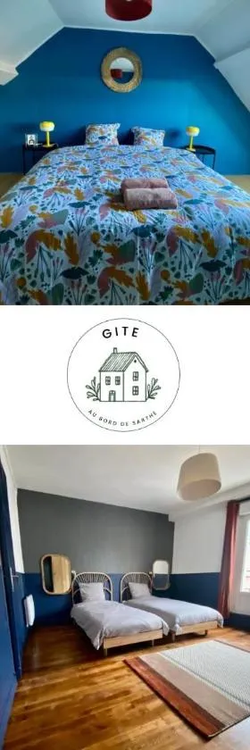 Charmant gîte au bord de la Sarthe - 6 personnes，位于Fillé的酒店