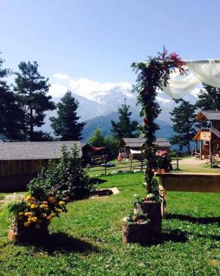 Heshkili huts Svaneti