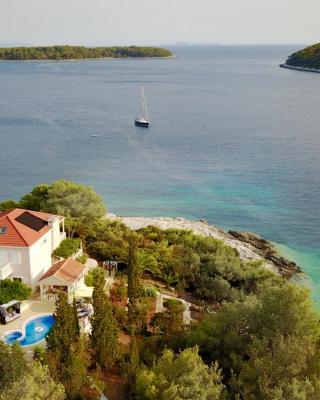 Waterfront villa with pool