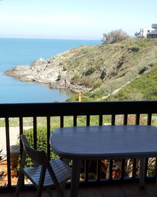 Appartement vue mer Port Vendres Collioure direct crique wifi