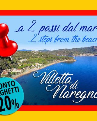 Graziosa Villetta di Naregno a 400 mt dal mare, bel giardino, posto auto e aria condizionata