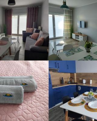 Apartamenty z tarasami "Miętowy spokój 15" "Romantyczna szarość 16" "Niebieska elegancja 17" maksymalnie dla 6 osób