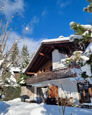 Half chalet with garden & balcony - 4' to the lake