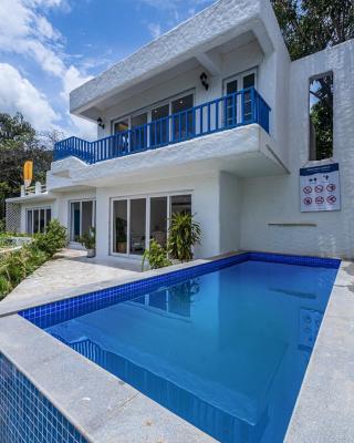 SaffronStays Kairos Athena, Karjat - Greek style pool villa near Camp Max