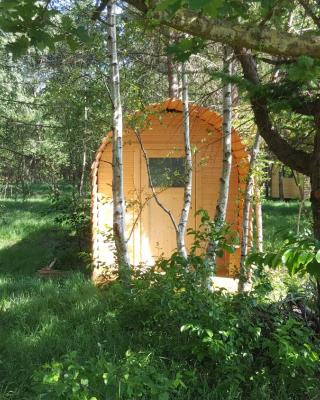 Glamping Pod im Wald mit Hund