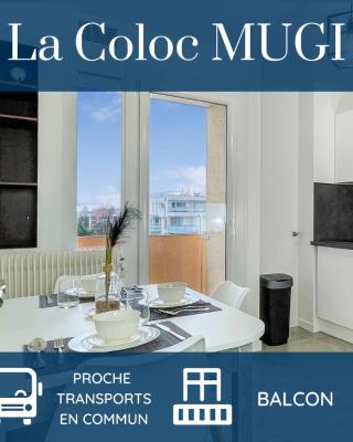 HOMEY LA COLOC MUGI - Colocation haut de gamme - Chambres privées - Balcon - Wifi et Netflix - Proche transports commun