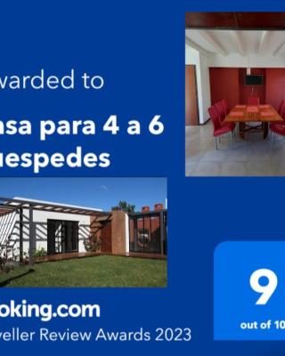 Casa para 4 a 6 huespedes