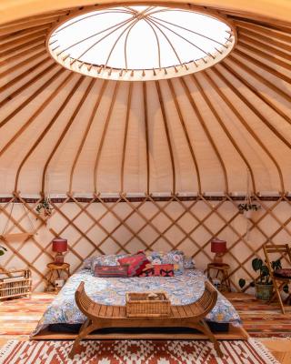 Luxury yurt glamping at Littlegrove