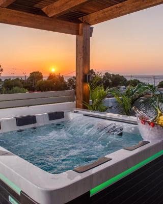 ODYSSEA Top View & Hot Jacuzzi Front Beach