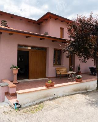 The pink house, holiday home.