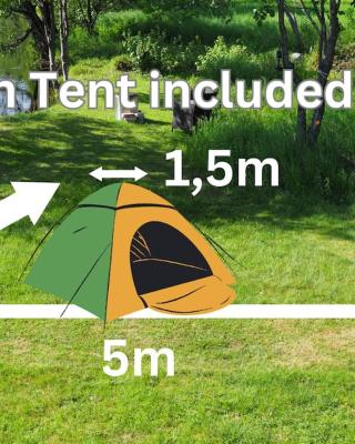 Riverside Bliss Idyllic Camp, 3 Man Tent Incl, near Tvedestrand and Arendal
