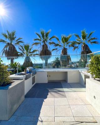 Downtown Los Angeles Skyline balcony view Modern Penthouse