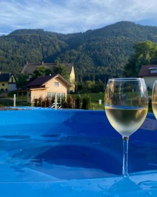 Casa Blu Kärnten - One Holiday in Three Countries - Cold&Hottub, Sauna - Piste