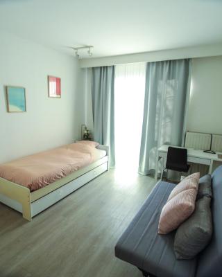 Privé kamer met chill room en gedeelde badkamer - rand Antwerpen - afrit E313 Wommelgem - vlakbij tramhalte lijn 9 en 24