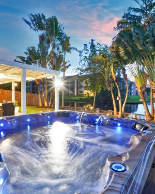 Waterfront Oasis Escape with 7 Seats Hot Tub!