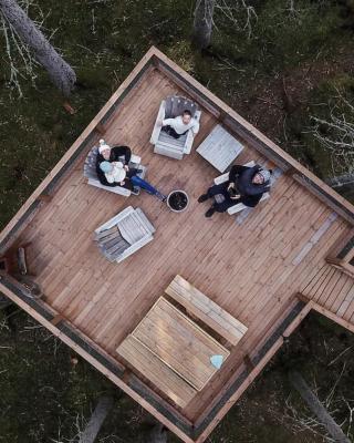 Treetop Ekne - Hytte i skogen med hengebru