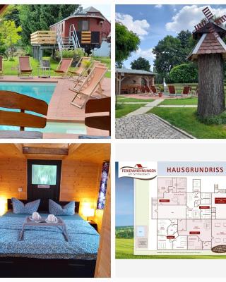 Ferienhaus mit Garten, Pool und Gastraum im Vogtland bis 25 Personen