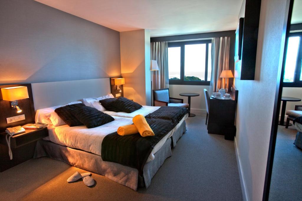 伊斯拉伊莎贝拉Spa酒店的酒店客房 - 带一张大床和两个枕头