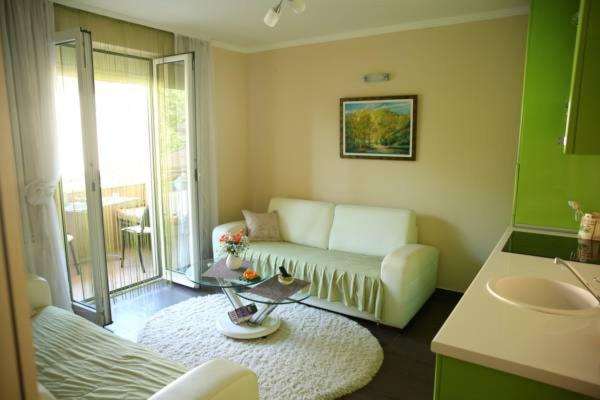弗尔尼亚奇卡矿泉镇Apartments Lukic的客厅配有沙发和桌子