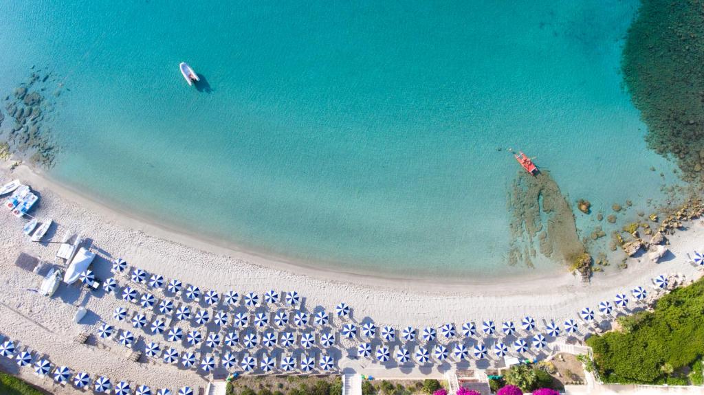 费尔蒂利亚德皮尼酒店的一群人从海滩上欣赏