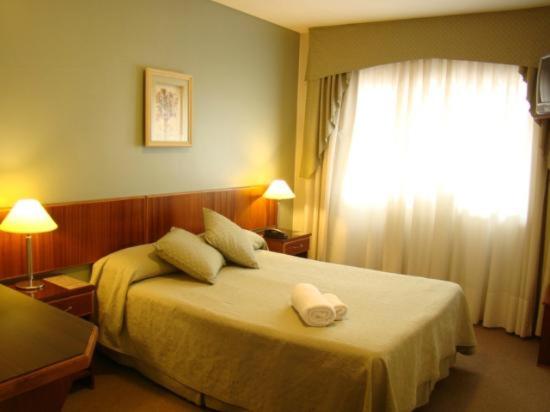 普洛缇尔Hotel Costa Limay的酒店客房,配有带两条毛巾的床