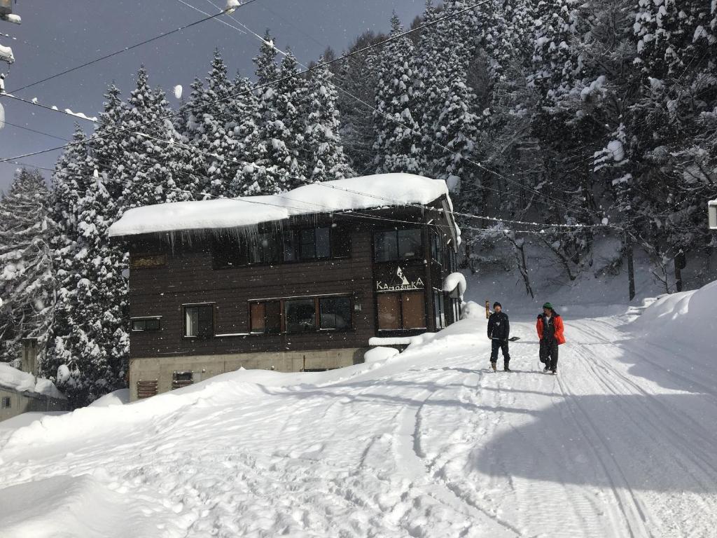 冬天的Kamoshika Ski Lodge