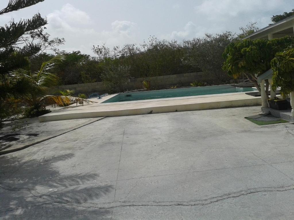 普罗维登西亚莱斯岛Sagusta Gardens PLS的车道中央的游泳池