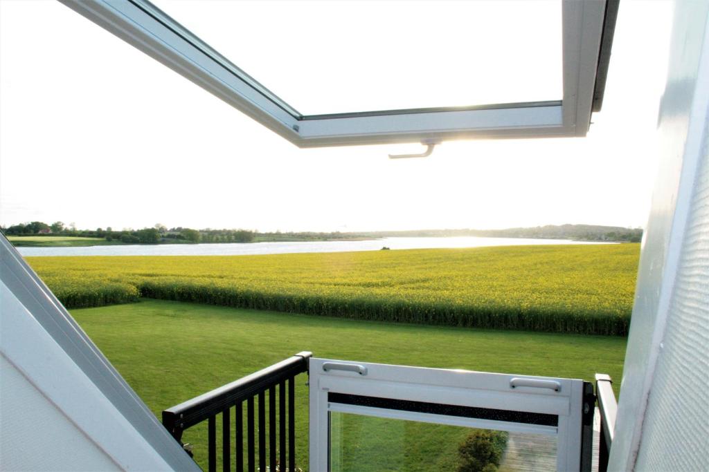 凯特明讷洛德卡尔加尔德住宿加早餐旅馆的享有草地景致的阳台