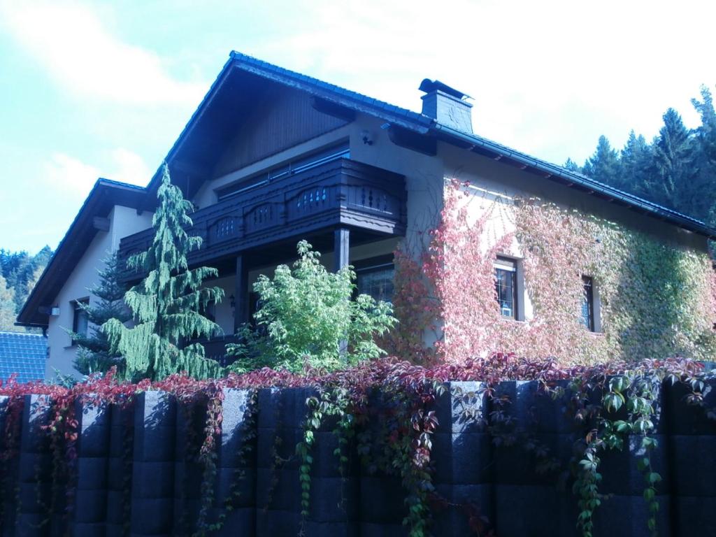 内耶德克Weineck的前面有围栏的房子