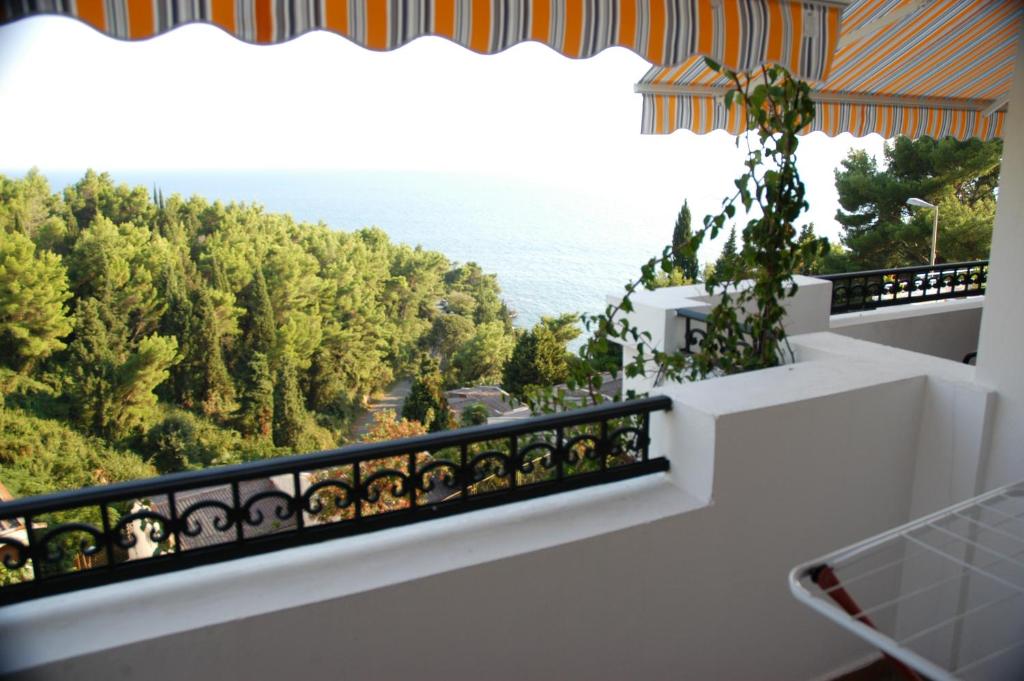 乌尔齐尼杜尔西尼亚别墅旅馆的海景阳台。