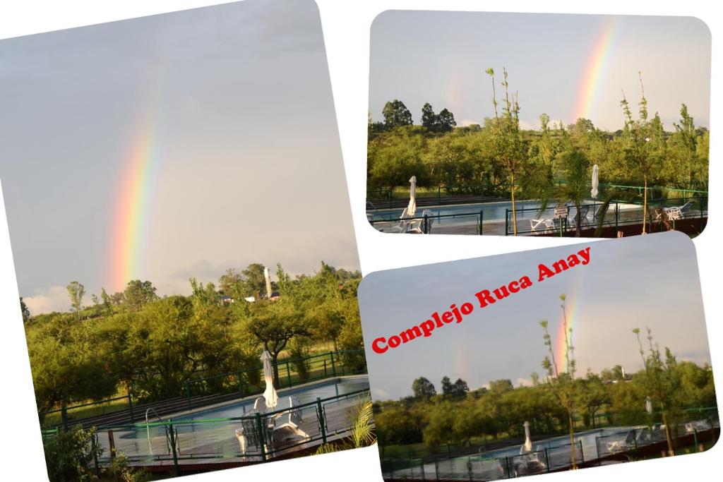 圣何塞Complejo Ruca Anay (Casa de amigos)的彩虹的两张照片拼贴