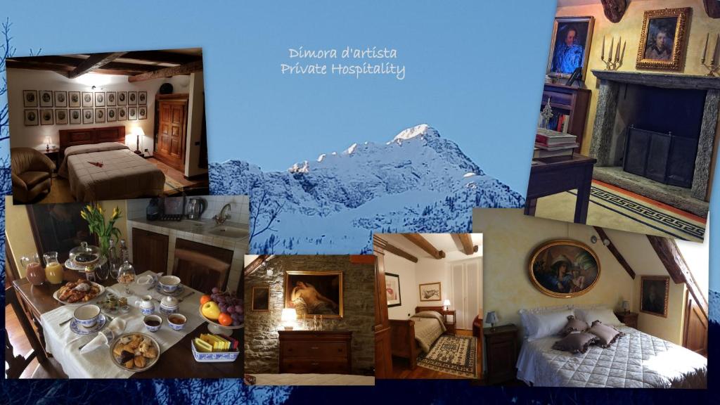 大圣玛丽亚Dimora d'Artista的山间酒店客房照片的拼合