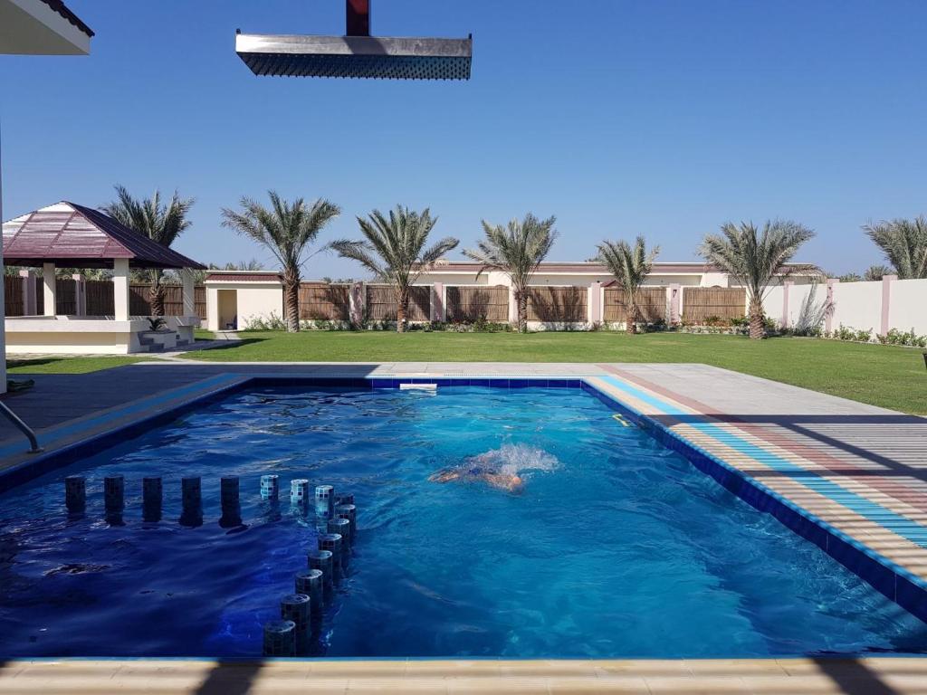 锡卜Asahalah Farm Pool Villas的水中养有乌龟的游泳池