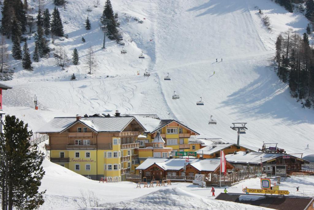 上陶恩布雷布何纳酒店的雪地滑雪小屋,带滑雪场