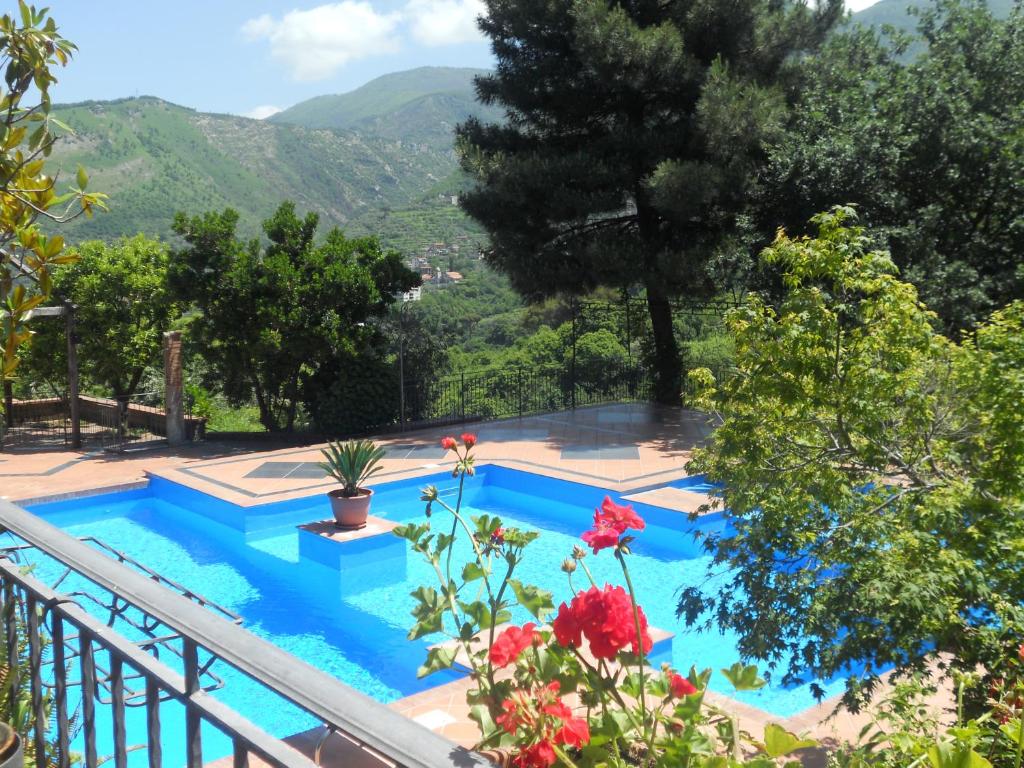 皮蒙泰拉德尔吉尔诺乡村民宿的山景游泳池